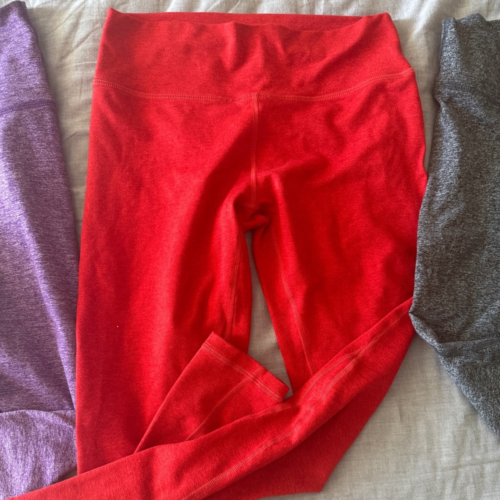 Fleo Leggings in Vibrant Red & Grey- Apex